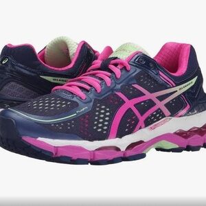 Asics Gel Kayano 22 Womens Size 9.5 Shoes Blue Pink Running Sneakers Low T597N
